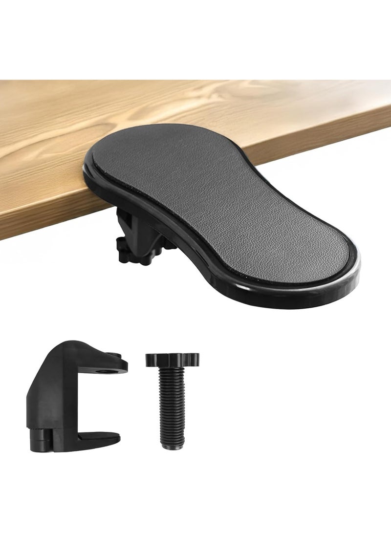 Computer Arm Rest for Desk Extender, Adjustable Rotating Armrest Desk Holder, Ergonomics Wrist Support Pad, Elbow Rest Bracket Shelf for Mouse & Keyboard for Home & Office - Image 1